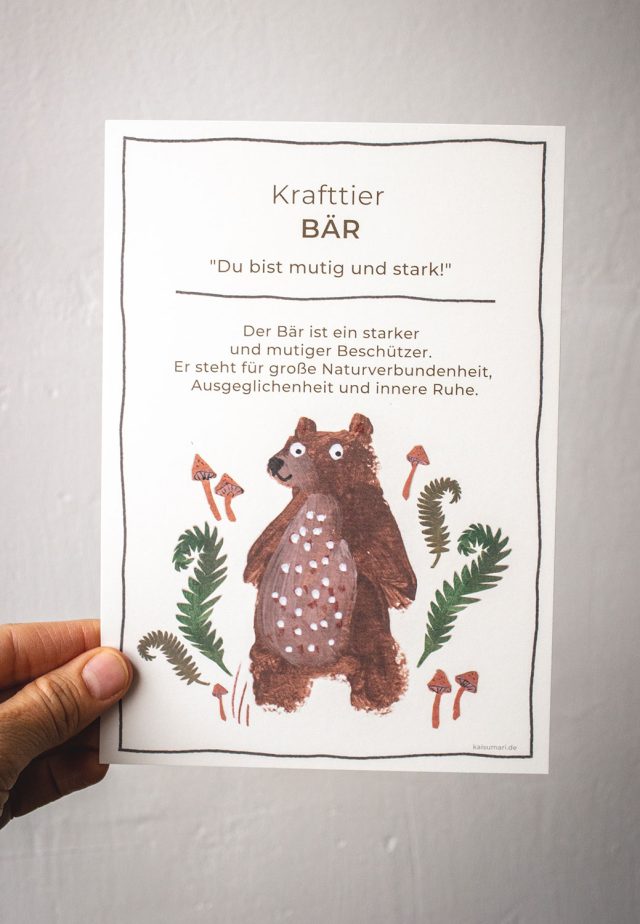 Krafttier B R Maxikarte Miniposter Kaisumari Kunstwerke